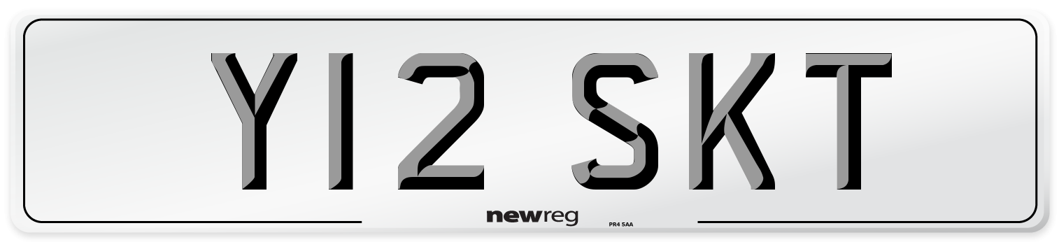 Y12 SKT Number Plate from New Reg
